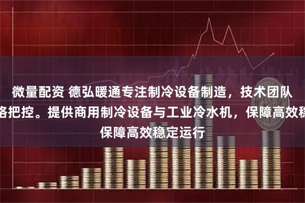 微量配资 德弘暖通专注制冷设备制造，技术团队全程严格把控。提供商用制冷设备与工业冷水机，保障高效稳定运行