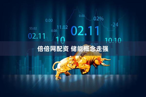 倍倍网配资 储能概念走强