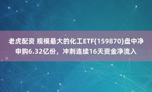老虎配资 规模最大的化工ETF(159870)盘中净申购6.32亿份，冲刺连续16天资金净流入